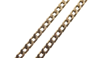 Yellow metal (375) filed belcher-link chain