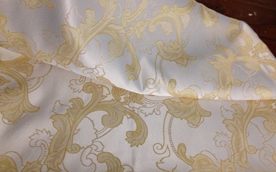 champagne base with gold ramages - Louis XVI Style - cotton blend - Second half 20th century