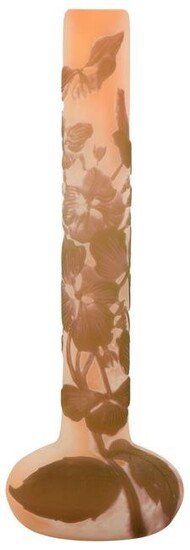 Émile Gallé Cameo Glass "Foliate" Vase