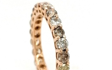 ***no reserve price* Pink gold - Eternity ring - 2.32 ct Diamond