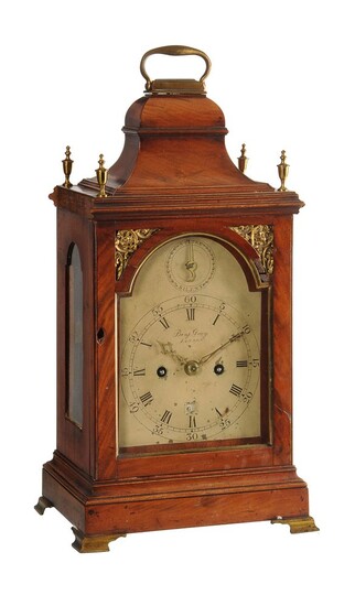 A George III mahogany table clock