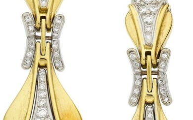10006: Hammerman Bros. Diamond, Gold Earrings Stones