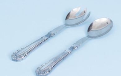 Georg Jensen Lily of the Valley Sterling Salad Set