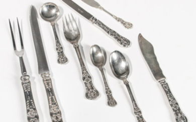 Seventy-four Pieces of Tiffany & Co. "English King" Pattern Flatware