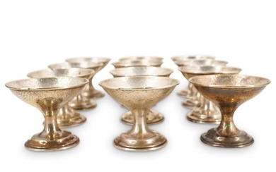 (12 Pc) Wallace Sterling Silver Footed Bowls