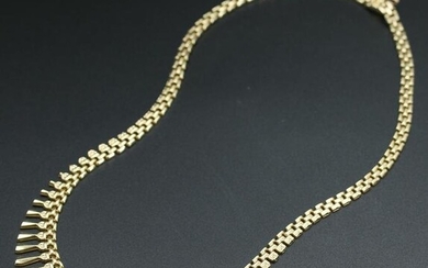 14K YG Italian Collar Fringe Necklace
