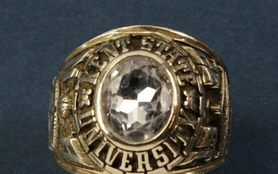 14k White Gold Kent State University Ring