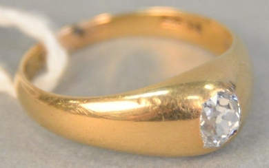 14k ring, center diamond, approximately .45cts. 5.6 gr.
