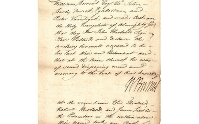 1724 NY Governor WILLIAM BURNET Signed Document