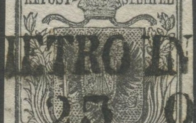 1850, 10c. N,2c Grigio Nero con la scritta ''CENTES'' ritoccata....