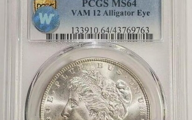 1887 P Morgan Silver Dollar PCGS MS-64 VAM 12 Alligator Eye Sight White