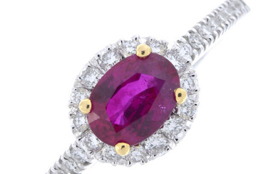 18ct gold ruby & diamond ring, by Picchiotti