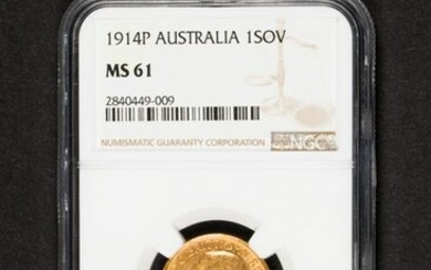 1914 Australia Perth gold sovereign NGC MS61