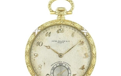 1926 Patek Philippe Relojoaria Gondolo Pocket Watch in 18K Gold, w/Original Box and Papers