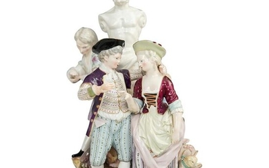 19th Cent. Meissen Porcelain Allegorical Group