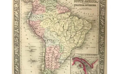 19thc Mitchell Map of South America
