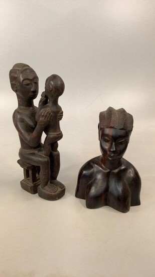 2 West African Carved Figures