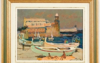 Pierre BOUDET (1925 2010) Collioure, le port et l …