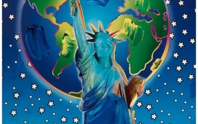 27006: Peter Max (American, b. 1937) Peace on Earth Off
