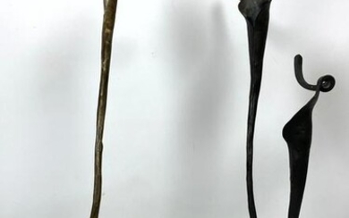 2pcs BRUBAKER 84 Twisted Iron Candle Sticks Holders. M