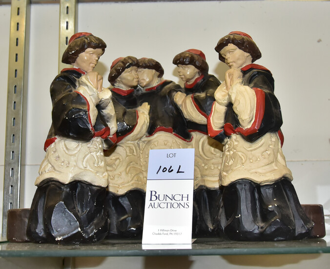 (3) Figural Chalkware Candle Holders