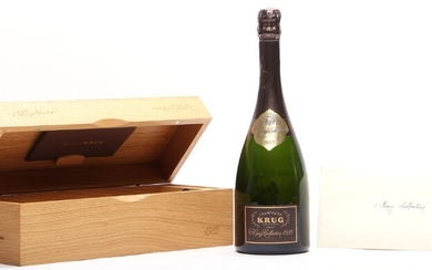 1 bt. Champagne “Collection”, Krug 1985 A (hf/in). Owc.