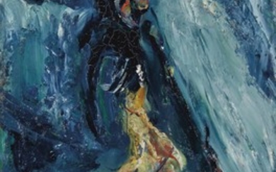Chaim Soutine (1893-1943), Le poulet sur fond bleu