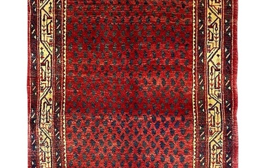 4 x 7 Red Persian Hamadan Mir Rug