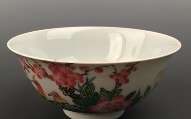 Chinese Famille Rose Phoenix Bowl, Qianlong Mark