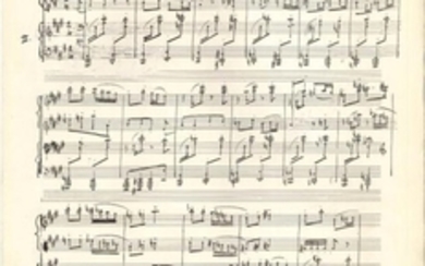Claude DELVINCOURT . Manuscrit musical...