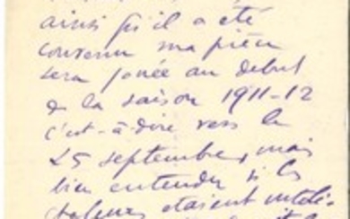 Sacha GUITRY LAS, 10 avril 1911, à Abel Tarride ; …