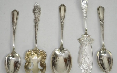 5 Large Sterling Silver Flatware Serving Pieces