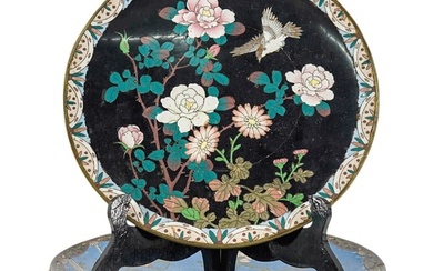 (5 Pc) Antique Japanese Cloisonne Plates