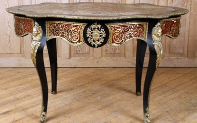 BEDEL & CIE 19TH C. FRENCH BOULLE CENTER TABLE