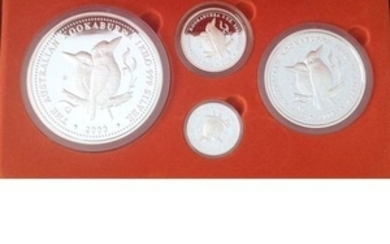 2000 Kilo collection proof of Kookaburra Silver Coin Set in original Orange presentation box. In 2000 to commemorate the...