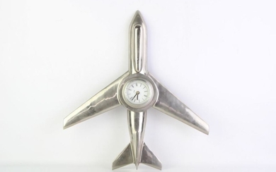 Aircraft Form Quarts Clock (L 43cm W 38cm)