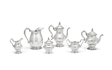 An American sterling silver Five piece tea and coffee service