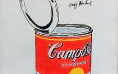 Andy Warhol Campbell's Soup Can Watercolor c.1960