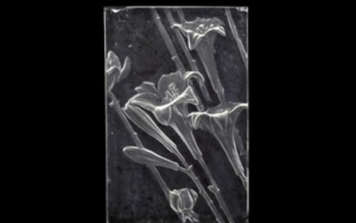 Attributed to Lalique France, glass panel, mid 20th...