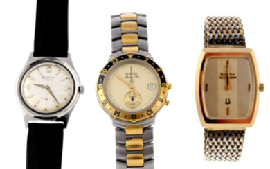 BULOVA - a gentleman's bi-colour Marine Star chronograph bracelet watch.