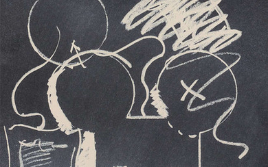 Claes Oldenburg (b.1929) M. Mouse (with) 1 Ear (equals) Tea Bag Blackboard Version (1965)