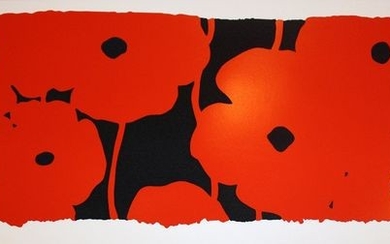 Donald Sultan "Red Poppies"