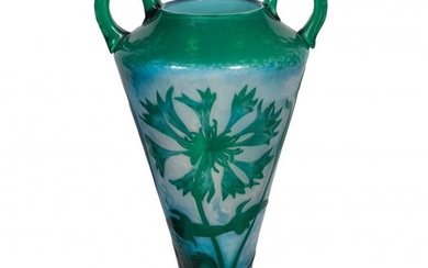 Fine Daum Nancy Martele Cameo Glass Vase
