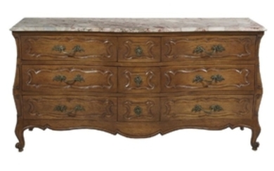 French Provincial-Style Marble-Top Dresser