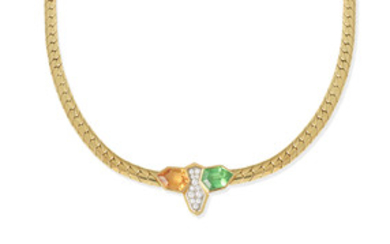 A gem-set necklace