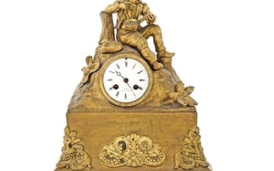 Gilt metal table clock