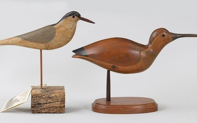 Group of (2) birds carved by George W. Combs Jr.