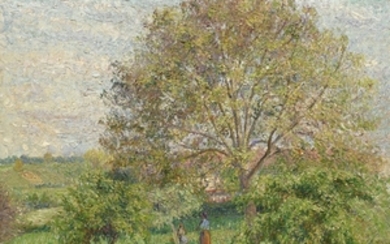 LE GRAND NOYER AU PRINTEMPS, ÉRAGNY, Camille Pissarro
