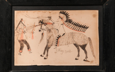 Ledger Drawing Attributed to Sitting Bull