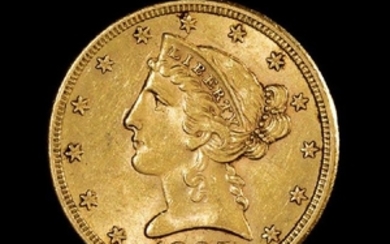 A United States 1885-SLiberty Head $5 Gold Coin